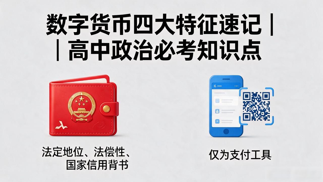 数字货币四大特征速记|高中政治必考知识点