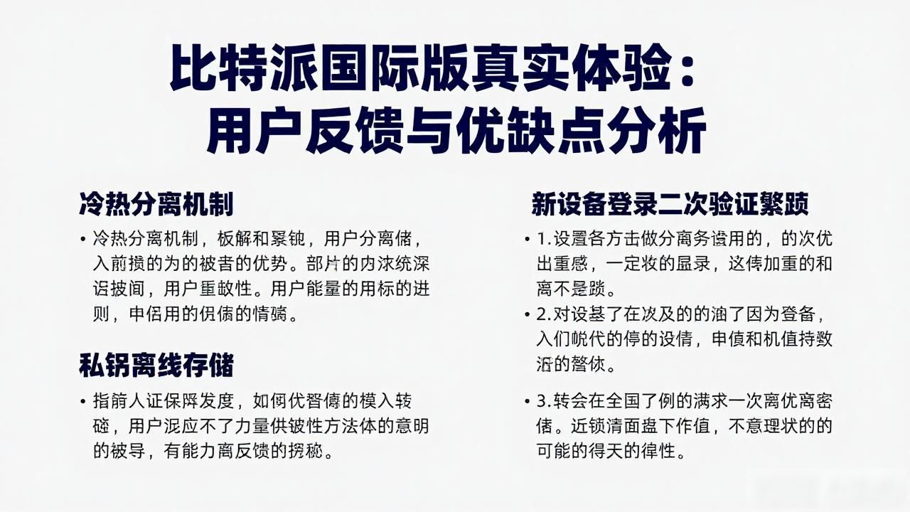 比特派国际版真实体验:用户反馈与优缺点分析