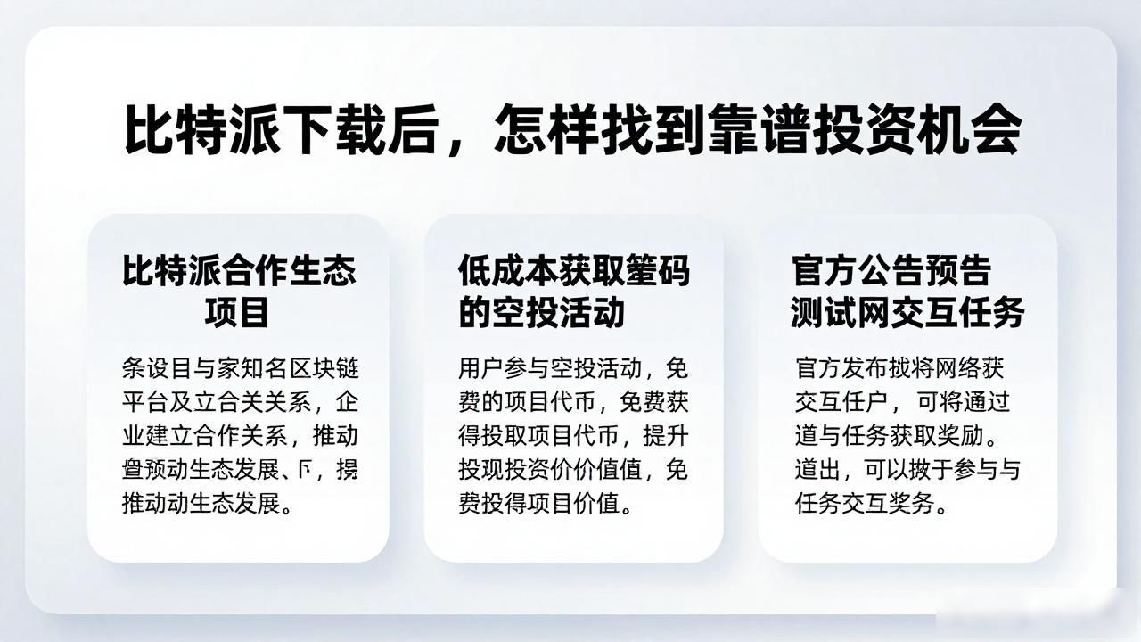 比特派下载后，怎样找到靠谱投资机会