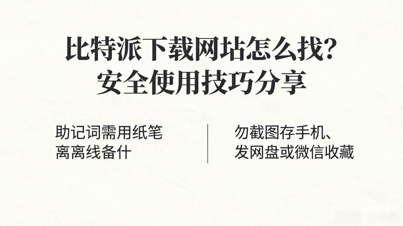 比特派下载网址怎么找?安全使用技巧分享