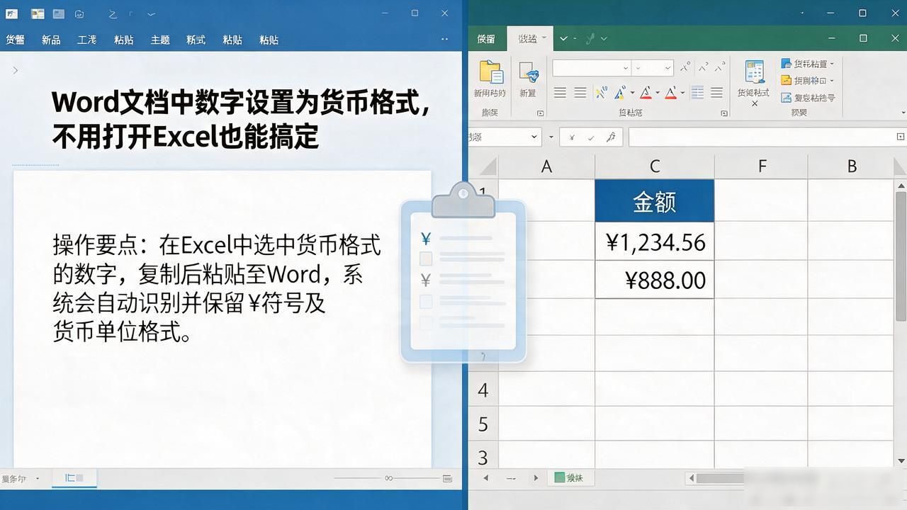 Word文档中数字设置为货币格式，不用打开Excel也能搞定