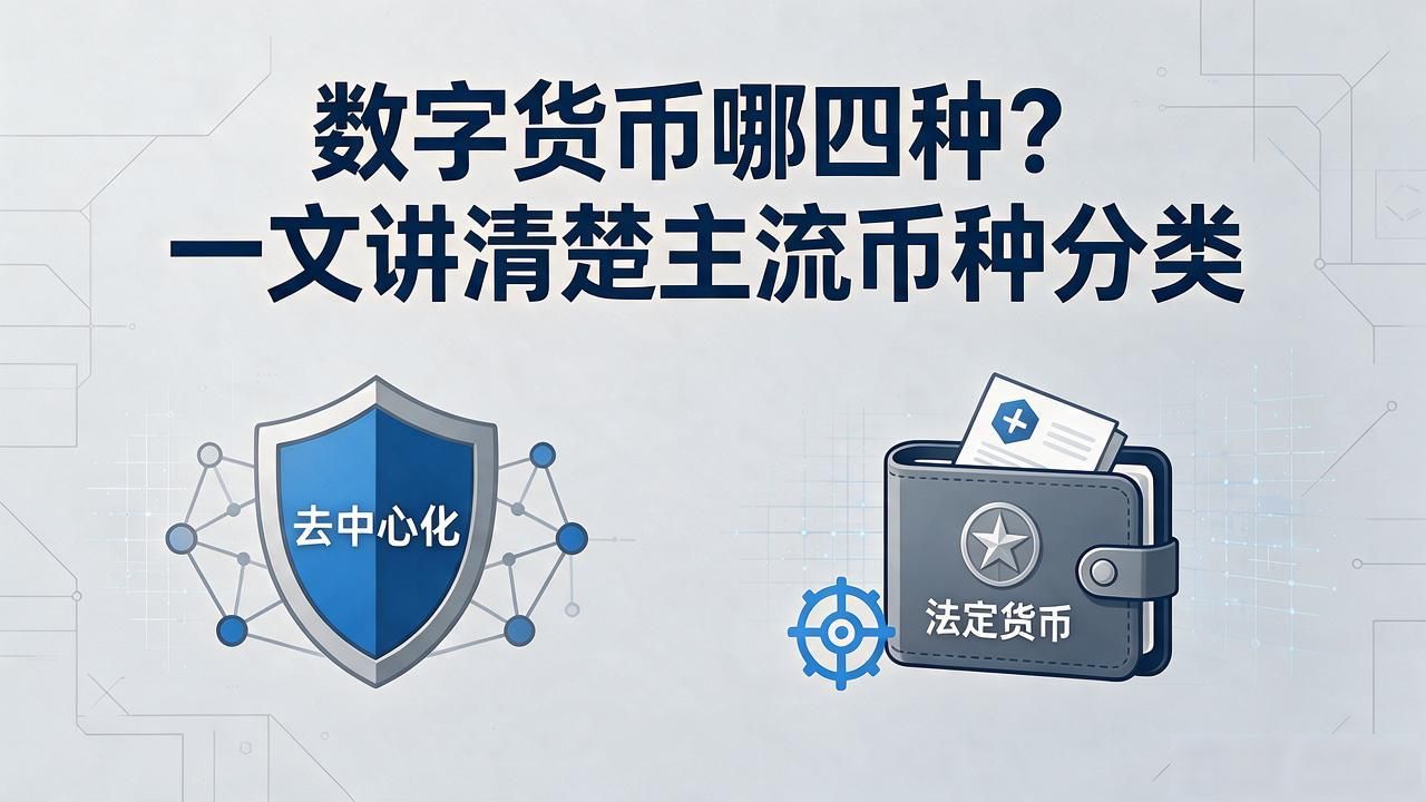 数字货币哪四种?一文讲清楚主流币种分类