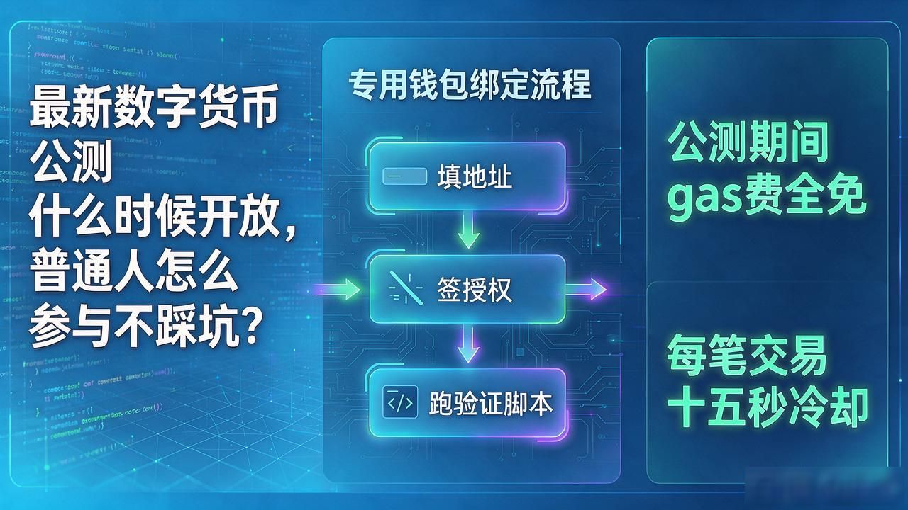 最新数字货币公测什么时候开放，普通人怎么参与不踩坑