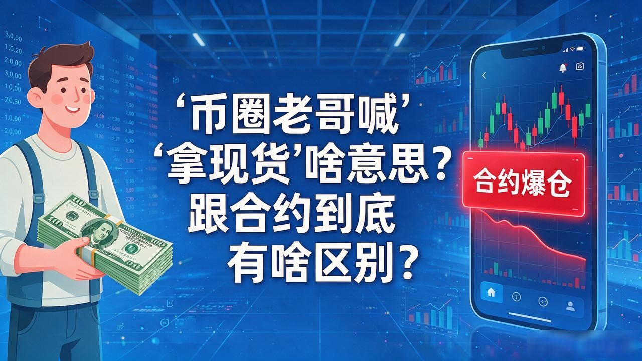 币圈老哥喊"拿现货"啥意思？跟合约到底有啥区别