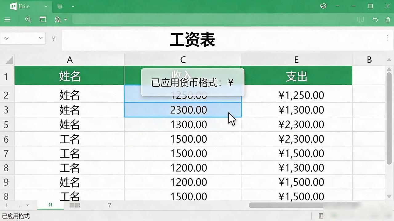 Excel数字转货币就按这个键，Ctrl+Shift+1告别手动打¥