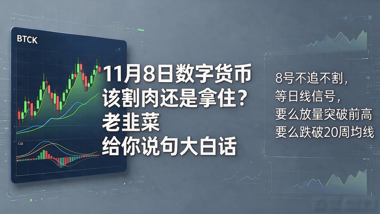 11月8日数字货币该割肉还是拿住？老韭菜给你说句大白话