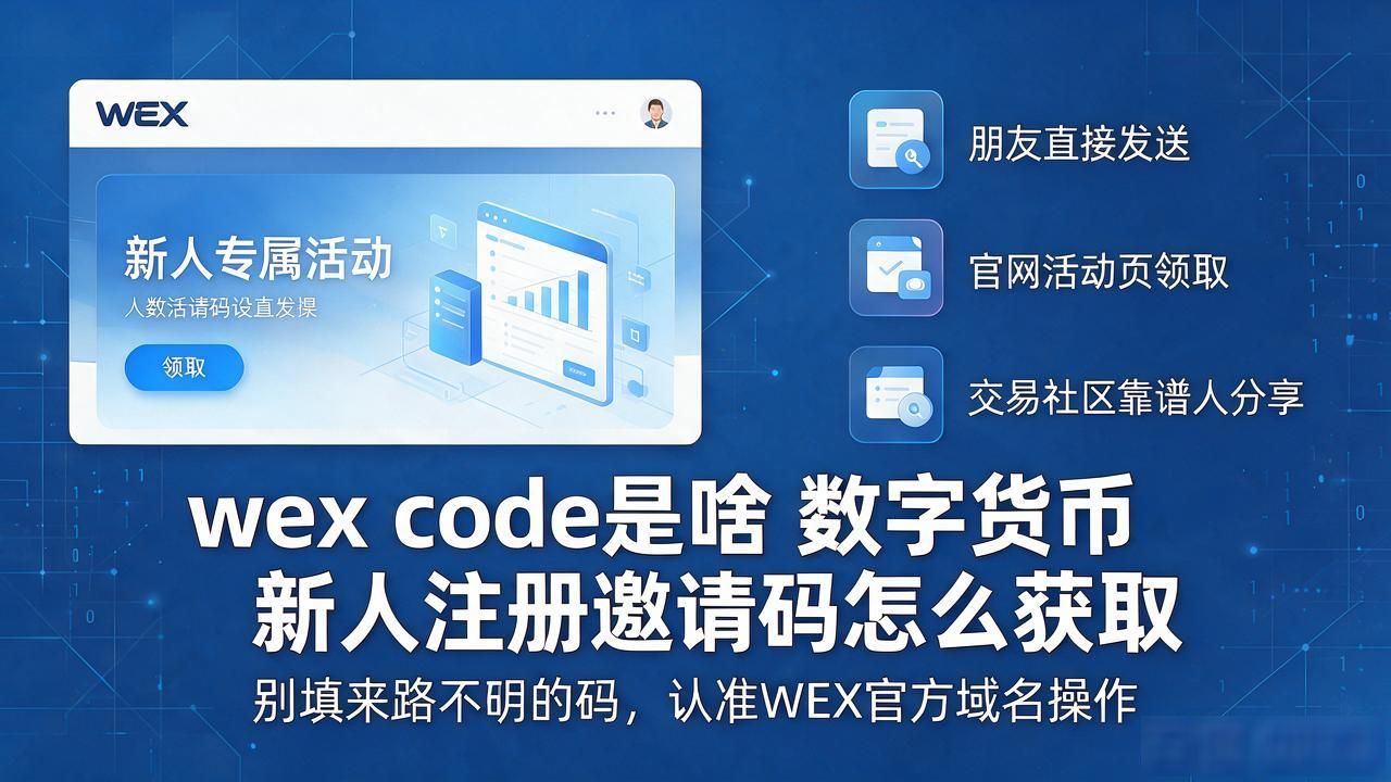 wex code是啥 数字货币新人注册邀请码怎么获取