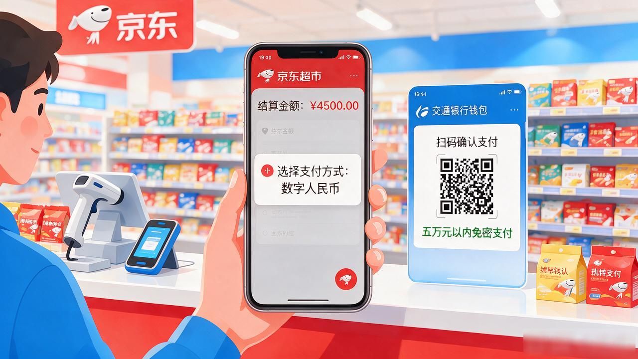 交行数字货币在京东怎么付？我绑交行钱包完整走了一遍下单流程