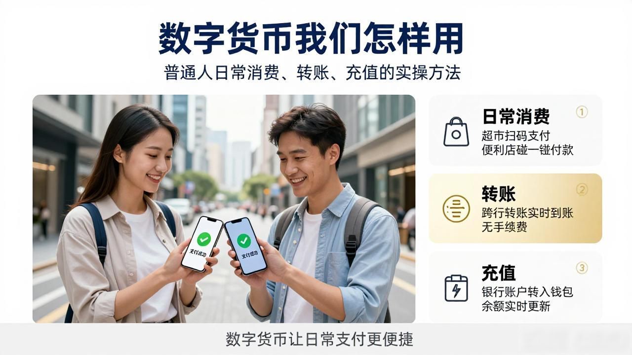 数字货币我们怎样用：普通人日常消费、转账、充值的实操方法