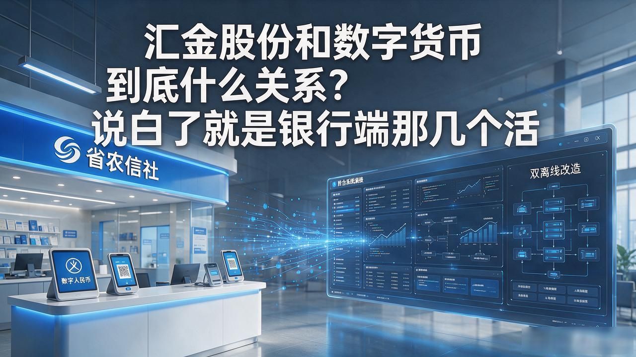汇金股份和数字货币到底什么关系?说白了就是银行端那几个活