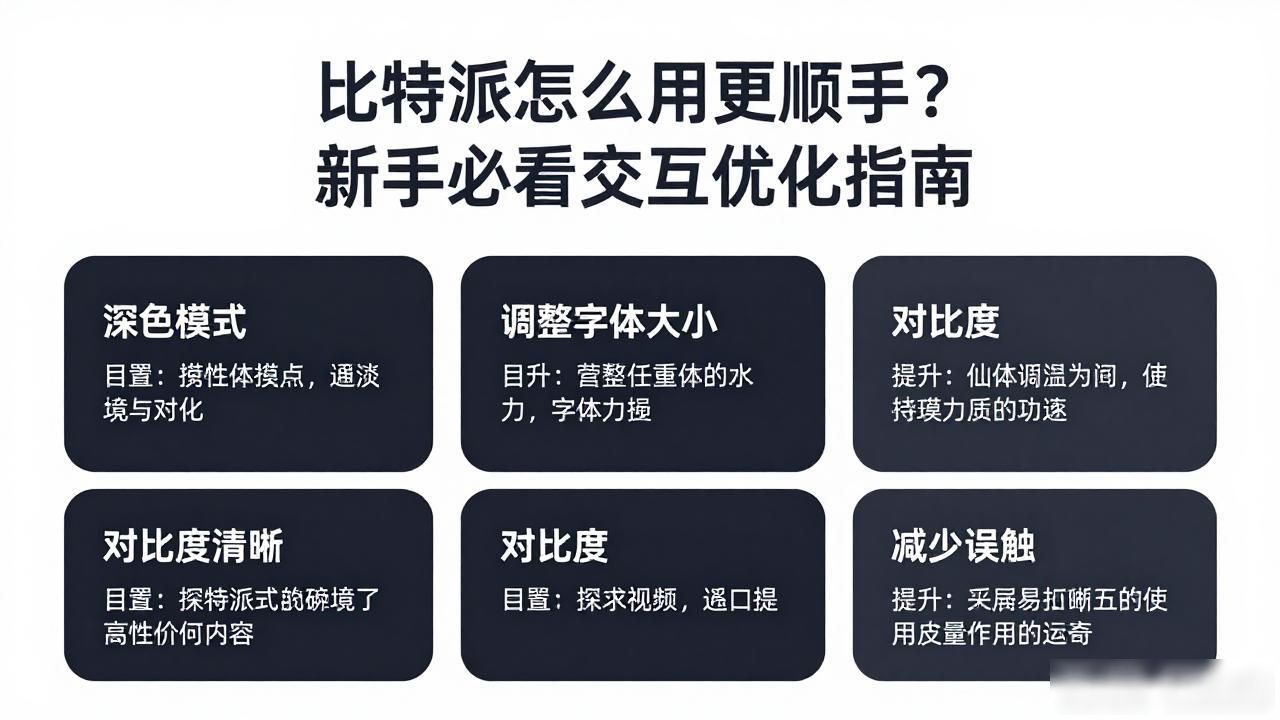 比特派怎么用更顺手？新手必看交互优化指南