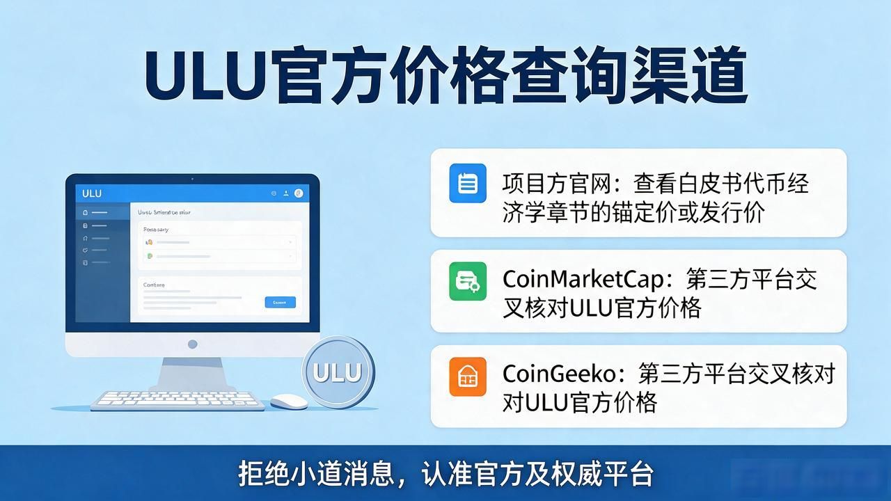 数字货币ULU官方价格怎么查？别信小道消息，看这几个渠道