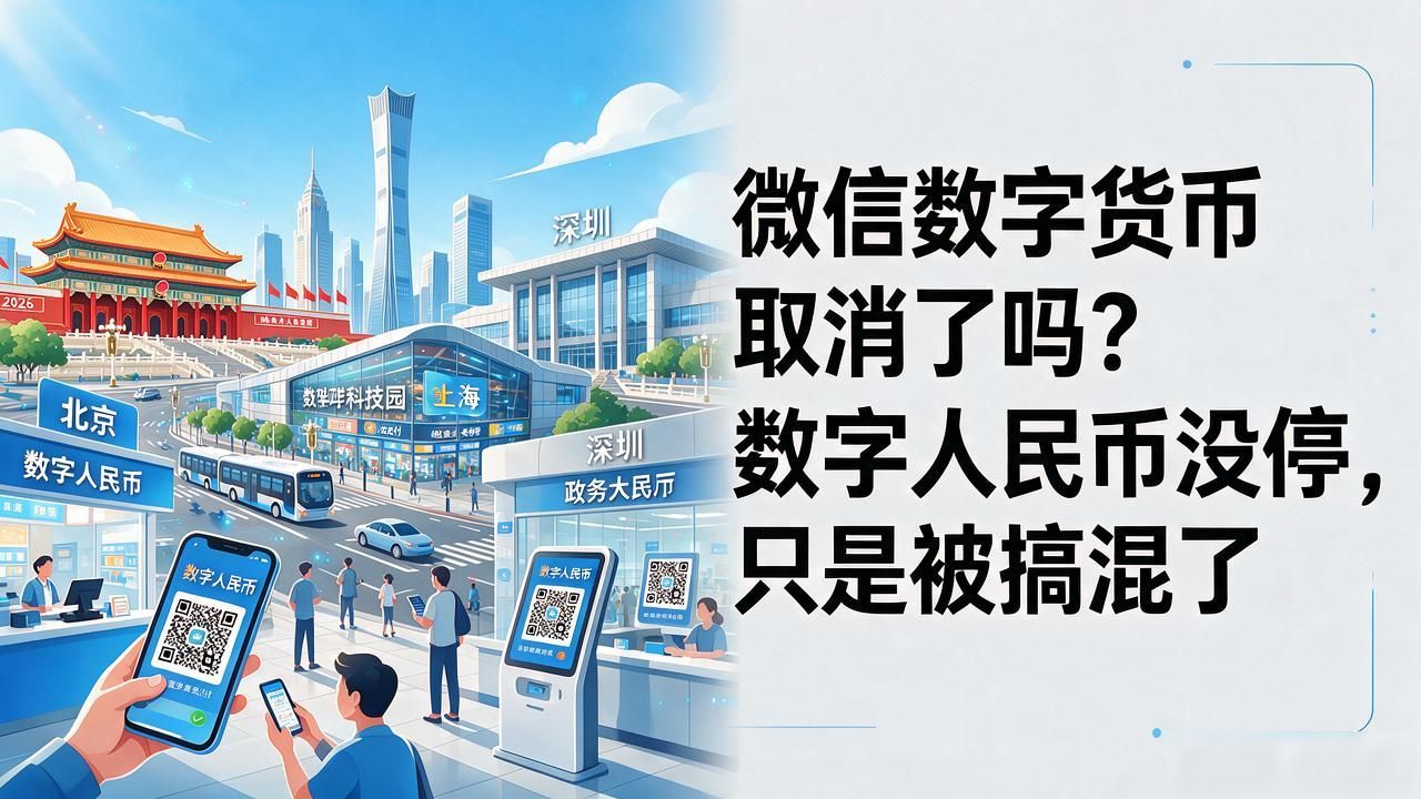 微信数字货币取消了吗？数字人民币没停，只是被搞混了