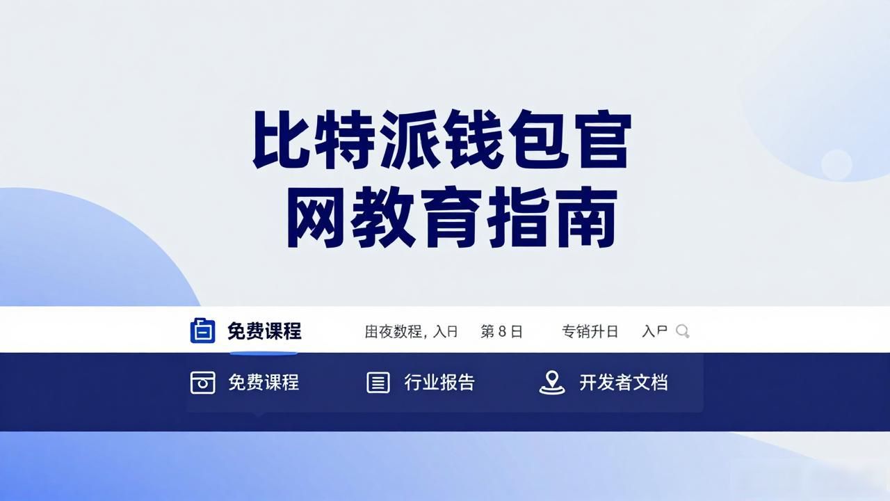 比特派钱包官网教育指南