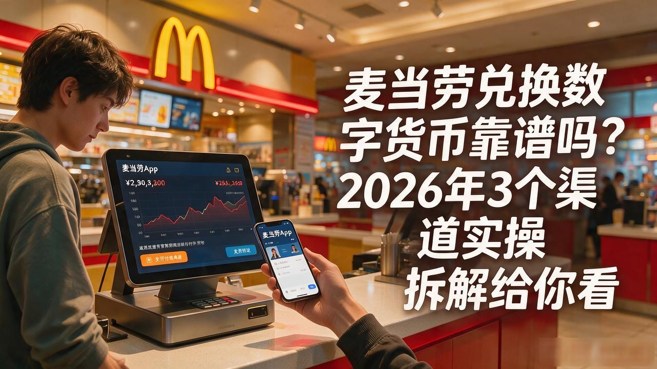 麦当劳兑换数字货币靠谱吗？2026年3个渠道实操拆解给你看
