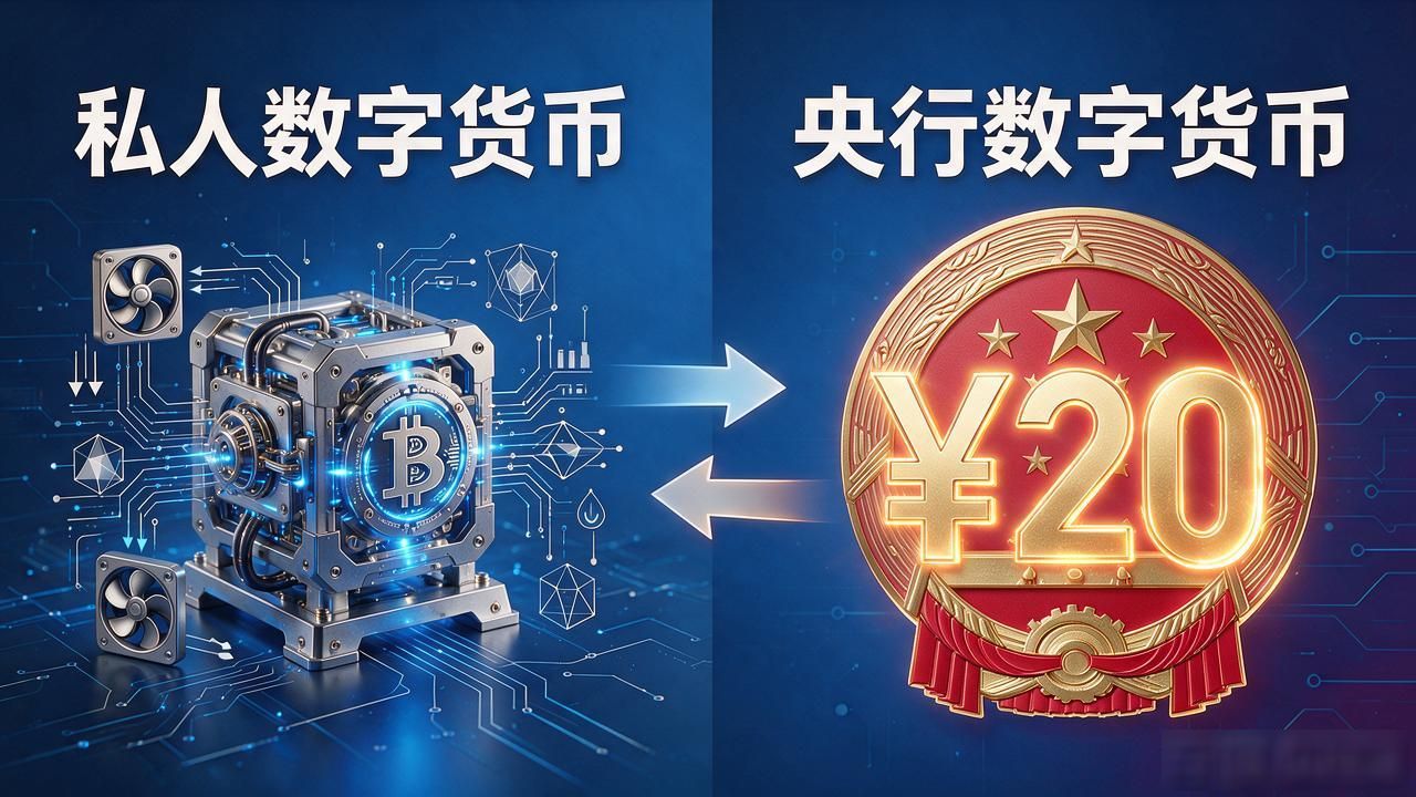 私人数字货币和央行数字货币，到底有啥不同，跟咱的钱袋子有啥关系
