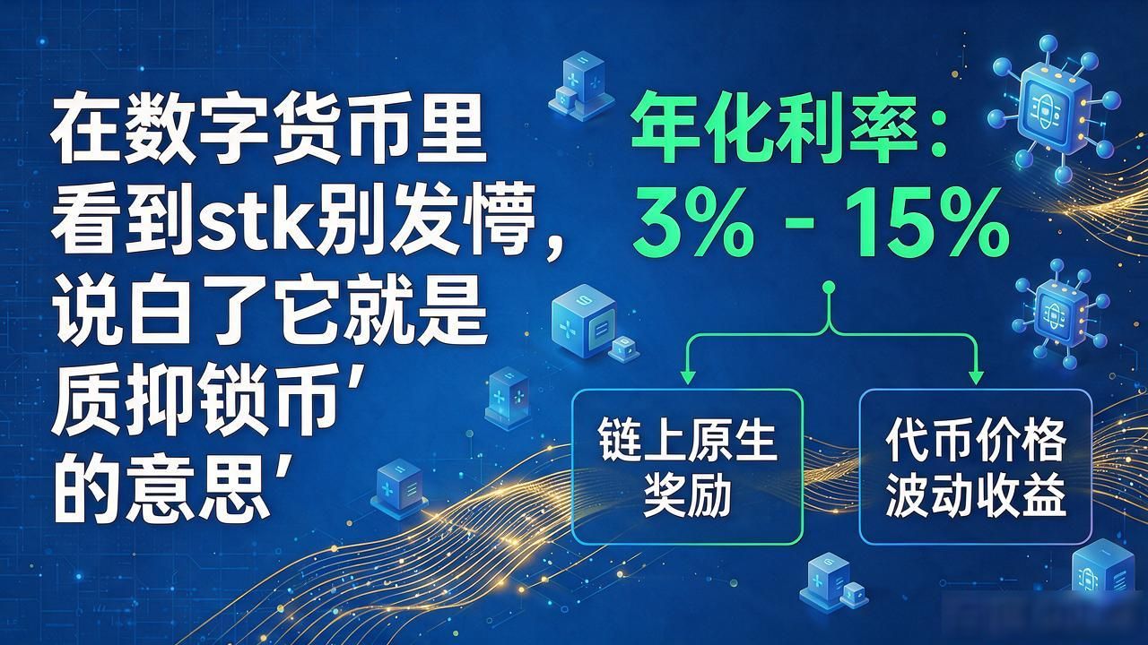 在数字货币里看到stk别发懵,说白了它就是"质押锁币"的意思