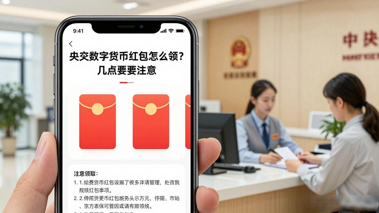 央行数字货币红包怎么领？几点要注意