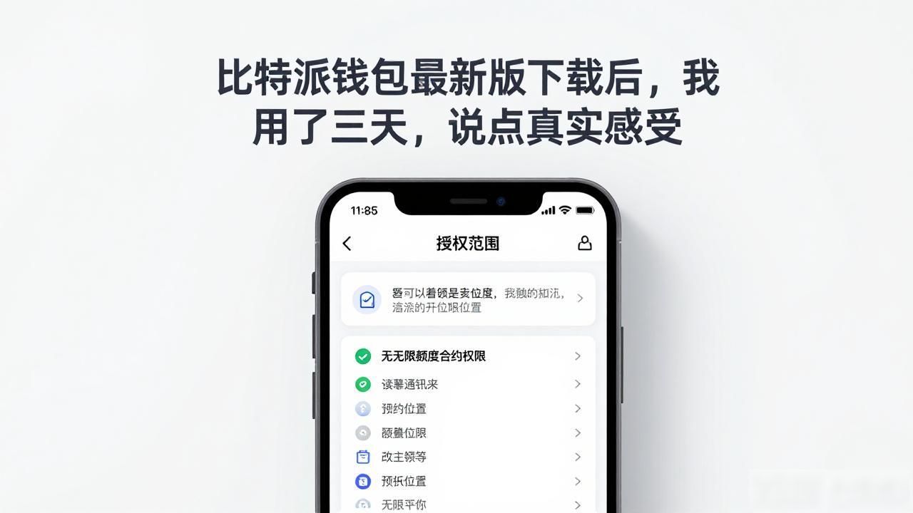 比特派钱包最新版下载后，我用了三天，说点真实感受